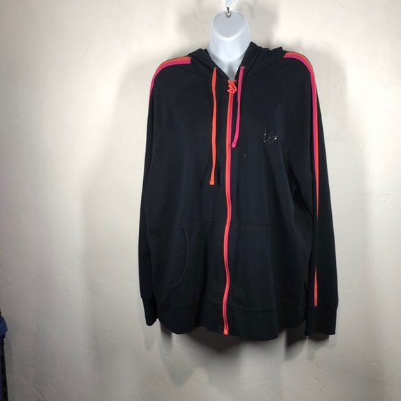 Lane Bryant Tops - Lane Bryant black hooded zip up sweatshirt 14/16